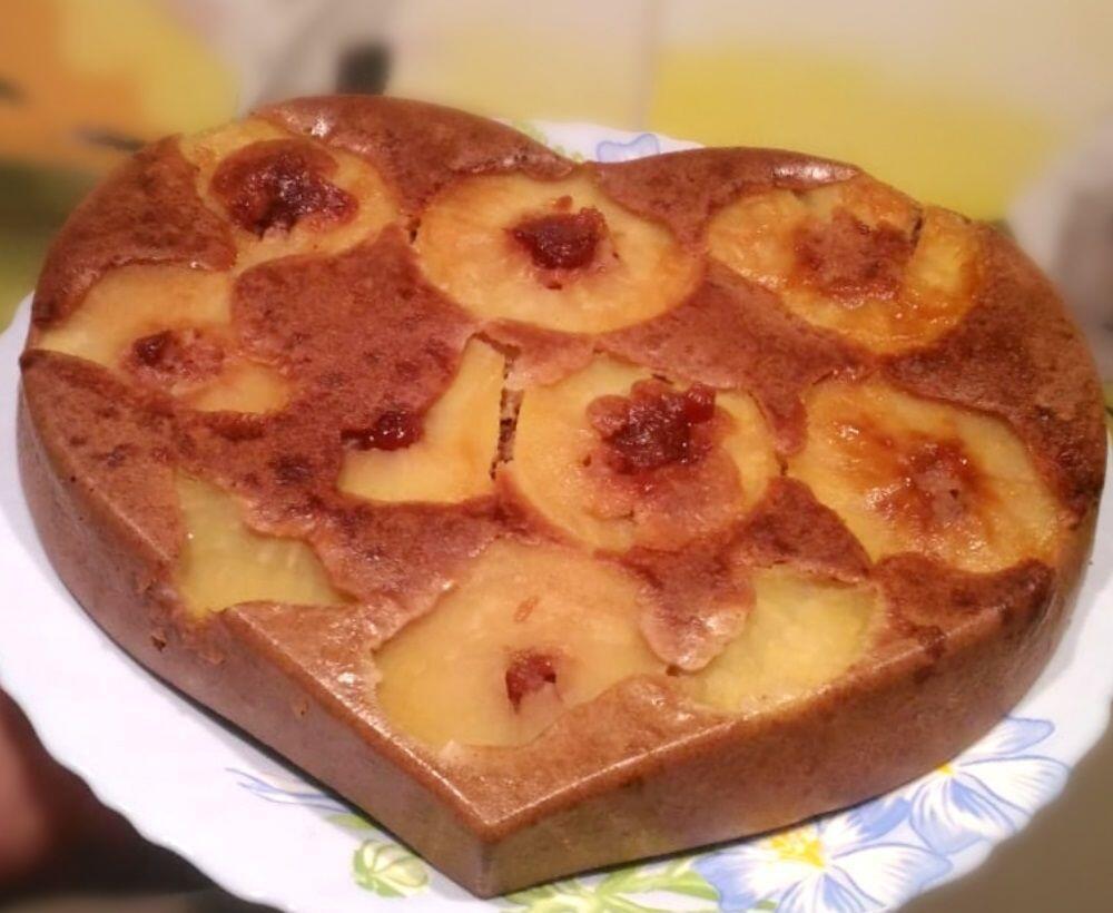 Рецепт: Миндально-яблочный пирог без глютена, лактозы, казеина, сахара, без кукурузной муки